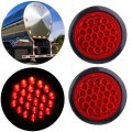 Ocpty 24led Side Marker Light 2pcs 4a Red Round Trailer Lamp Stop Turn Tail Fit For Boats Truck Pickups 12v Waterproof Signal