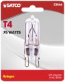 Satco S3546 1 Card 120v 75-watt T4 G9 Base Light Bulb Clear