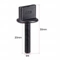 Uxcell M4 X 20mm Thumb Screw Bolt Hand Driven Spade Nylon Plastic Screws Metric Thread For Rc Model Aircraft 5 Pcs