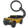 Glahorse Ford Bronco Keychaini 4 Door Metal Keychain For Accessories 2021 2022 2023 Yellow 