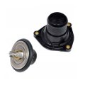 Engine Coolant Thermostat Housing Assembly For Jaguar Xj8 Vanden Plas 2001 To 2005 Black Plastic With Gasket 3 8 In Flange 185 