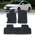 Black Velour Front Rear Floor Mats Carpet For Honda Civic 2012 2013 2014 2015 