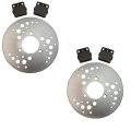 Factory Spec Front Disc Brake Rotors Pads For Honda Trx400ex Trx400x Sportrax Fits 1999-2014 