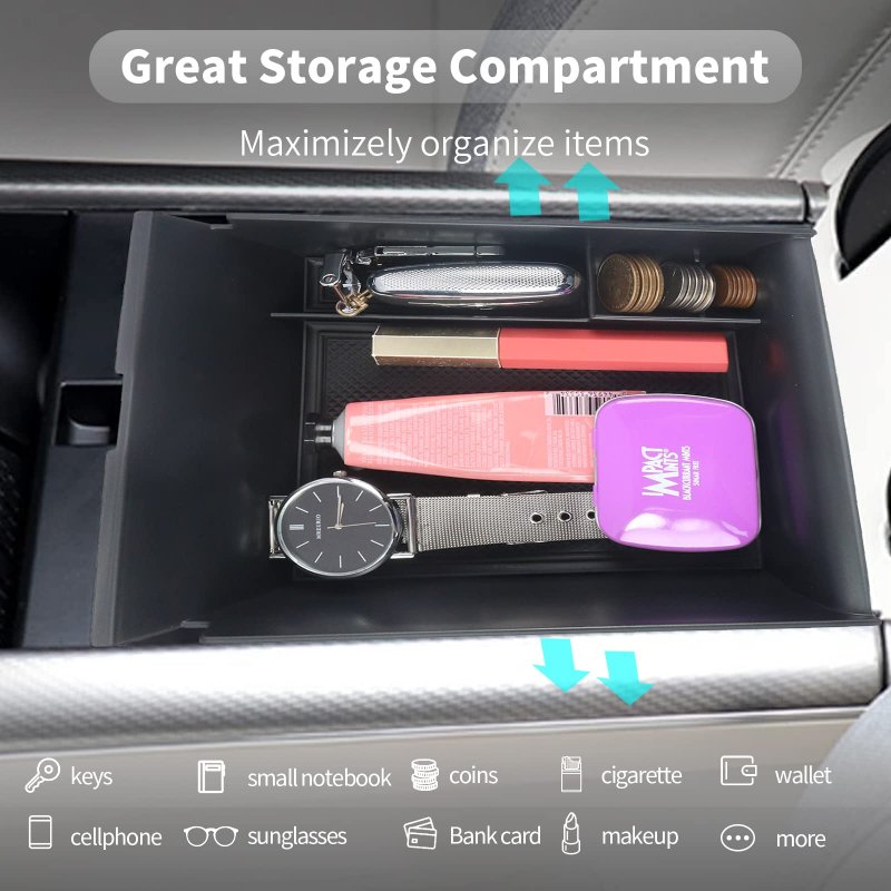 Cdefg For 2023 Genesis Gv60 Center Console Organizer Tray Armrest Storage Box Secondary Insert Coin Container Jw Interior