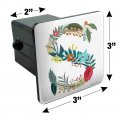 Letter S Floral Monogram Initial Tow Trailer Hitch Cover Plug Insert