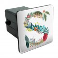 Letter S Floral Monogram Initial Tow Trailer Hitch Cover Plug Insert