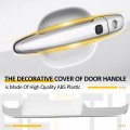 Door Handle Cover Exterior Driver Side And Passenger Fit For 2017-2022d For F-250 Super Duty Car Covers Trim Kit A Silver 8pcs