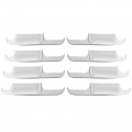 Door Handle Cover Exterior Driver Side And Passenger Fit For 2017-2022d For F-250 Super Duty Car Covers Trim Kit A Silver 8pcs 