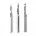 3pcs 1 4 In Shank Tapered Ball Nose Router Bit Set 326 1 8 Tip Diameter Solid Carbide Spiral End Mill Bits For Cnc Wood And 