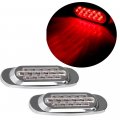 Ocpty Marker Lights 2pcs Side Sealed Red Kit Waterproof Surface Mounted Turn Signal Light Fit For Truck 4x4 Pickup Boats