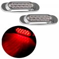 Ocpty Marker Lights 2pcs Side Sealed Red Kit Waterproof Surface Mounted Turn Signal Light Fit For Truck 4x4 Pickup Boats