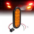 True Mods 6 Amber Oval Led Trailer Tail Light Dot Fmvss 108 Sae I6 Grommet Plug Included Ip67 Waterproof Park Turn Signal 