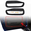 2pcs Leather Door Panel Insert Cards Cover Mustang Replacement For 2005-2009 Black 