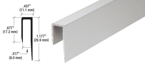 Crl Satin Anodized Aluminum Deep Nose 5 16 J Channel 12 Ft Long