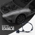 Hood Release Cable For Jeep Cherokee 1990 1996 Texture Black Plastic And Metal With Handle Replacement 55026030