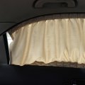 Uxcell 2 Pcs 50 X 39cm Beige Adjustable Vip Car Window Curtain Sunshade Visor
