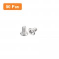 Uxcell M1 2-0 25 X 2mm 50pcs Flat Round Head Screws 304 Stainless Steel Phillips Drive Machine Hardware Fastener For Furniture