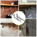 2pcs 10 Inch Folding Table Bracket Less Steel Wall Mount Shelf Support Professional Accessories 