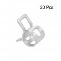 Uxcell Spring Band Type Clamp 7mm Inner Dia Fit 7 5-8 2mm Od Hose Fuel Line Silicone Tube Clips Silver Manganese Steel 20pcs