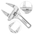 Adjustable Wrench 0 24 In To 2 68 Large Opening Bathroom Spanner 7 87 Universal Activity Aluminum Alloy Silver Model Qs35300