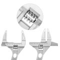 Adjustable Wrench 0 24 In To 2 68 Large Opening Bathroom Spanner 7 87 Universal Activity Aluminum Alloy Silver Model Qs35300