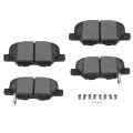 Rear D1679 Ceramic 4pcs W Hardware Disc Brake Pad Set 