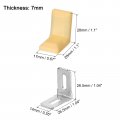 Uxcell 40pcs Metal Plastic L Shaped Angle Bracket 28x28x17mm Shelf Corner Brace Plate With Screws For Cabinets Cupboards Yellow