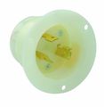 Leviton 2345 20 Amp 480 Volt Flanged Inlet Locking Receptacle Industrial Grade Grounding White 