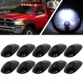 Ocpty 10 Pcs Cab Marker Roof Running Light Smoke White