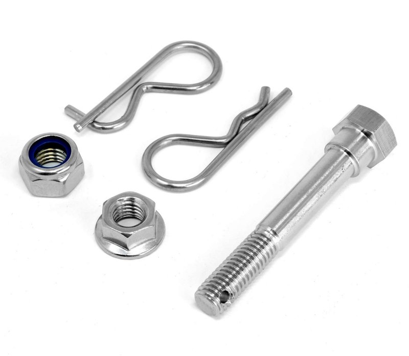 Lfparts Stainless Steel Trailer Hitch Pin 1 2-inch Diameter Bolt Keeper Grip Clip Kit Fits 4 Receiver