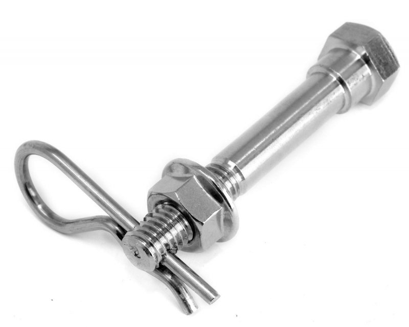Lfparts Stainless Steel Trailer Hitch Pin 1 2-inch Diameter Bolt Keeper Grip Clip Kit Fits 4 Receiver