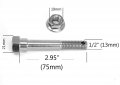 Lfparts Stainless Steel Trailer Hitch Pin 1 2-inch Diameter Bolt Keeper Grip Clip Kit Fits 4 Receiver