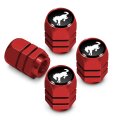 Ford Bronco Aluminum Tire Valve Stem Caps Black On Red Hexagon Shape Set Of 4 Official Licensed Universal Fit For Car Suv Truck 