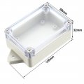 Uxcell 118mmmxm60mmmxm32mm Electronic Waterproof Ip65 Sealed Abs Plastic Diy Junction Box Enclosure Case Clear