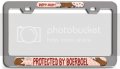 Protected By Boerboel Dogs Pets Ch 3d Metal License Plate Frame Auto Suv Truck Tag Holder R89 