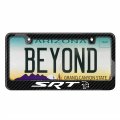 Ipick Image Made For Dodge Challenger Srt Hellcat Black Real 3k Carbon Fiber Glossy Finish License Plate Frame
