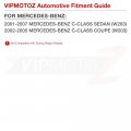 Vipmotoz Full Led License Plate Light Tag Lamp Housing Assembly Replacement Pair For 2001-2007 Mercedes Benz W203 C-class Sedan