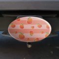 Cute Peaches And Stripes Pattern Oval Tow Trailer Hitch Cover Plug Insert