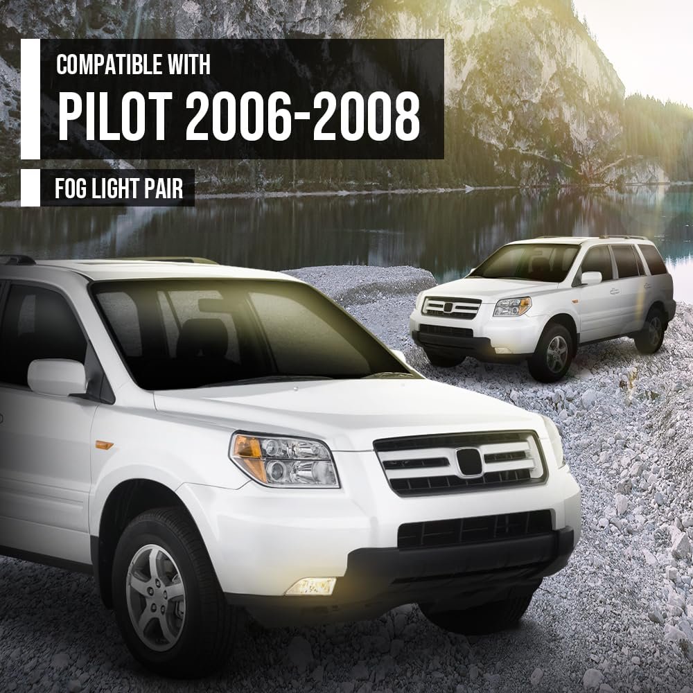 Pair Fog Lights Bumper Driving Lamps Left Right For Honda Pilot 2006 2007 2008 33951s9va11 33901s9va11 White
