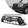 Waltyotur Grille Replacement For Toyota Tacoma 2012 2013 2014 2015 Chrome Shell W Gray Insert Plastic 5310004491 To1200351