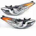 Headlights Assembly Replacement For 2011-2013 Hyundai Elantra 1 Pair Left Right Driver Passenger Side Halogen Headlamps 
