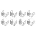 8 Pcs U Bracket For 1 22 Panels 37 X 31 32mm Metal Shaped Fasteners Brackets Guardrail Or Partitions Connection Silver 