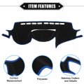 Vekauto Car Dashboard Cover Mat Compatible For Subaru Legacy 2010-2014 Protective Polyester Black Blue Center Console Interior