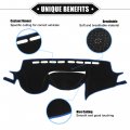 Vekauto Car Dashboard Cover Mat Compatible For Subaru Legacy 2010-2014 Protective Polyester Black Blue Center Console Interior