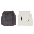 Front Driver Side Bottom Cloth Seat Cover And Foam Cushion Replacement Mist Gray For Dodge Ram 1500 2500 3500 1998 1999 2000 