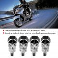 4pcs License Plate Frame Screw Bolts Universal Motorcycle Thread Tag Bolt Hardware Kit