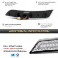 4-pieces Vipmotoz Chrome Housing Full Red Led Front Rear Side Marker Light For 2016-2022 Chevy Camaro Driver Passenger