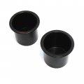 Red Hound Auto Cup Holder Inserts 2 Piece For Jeep Cherokee 2014-2019 Fits Front Center Console Black Plastic Liner Beverage 