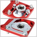 Red Front 2 5 Adjustable Camber Caster Plates Coilover Alignment Kit Compatible With Ford Mustang 4th Gen 94-04