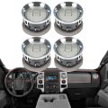 Dash Board Louvre Chrome Ac Heat Air Vent Outlet Set 4pcs Replacement For F150 2009-2014 9l3z-19893-aa 9l3z19893aa 